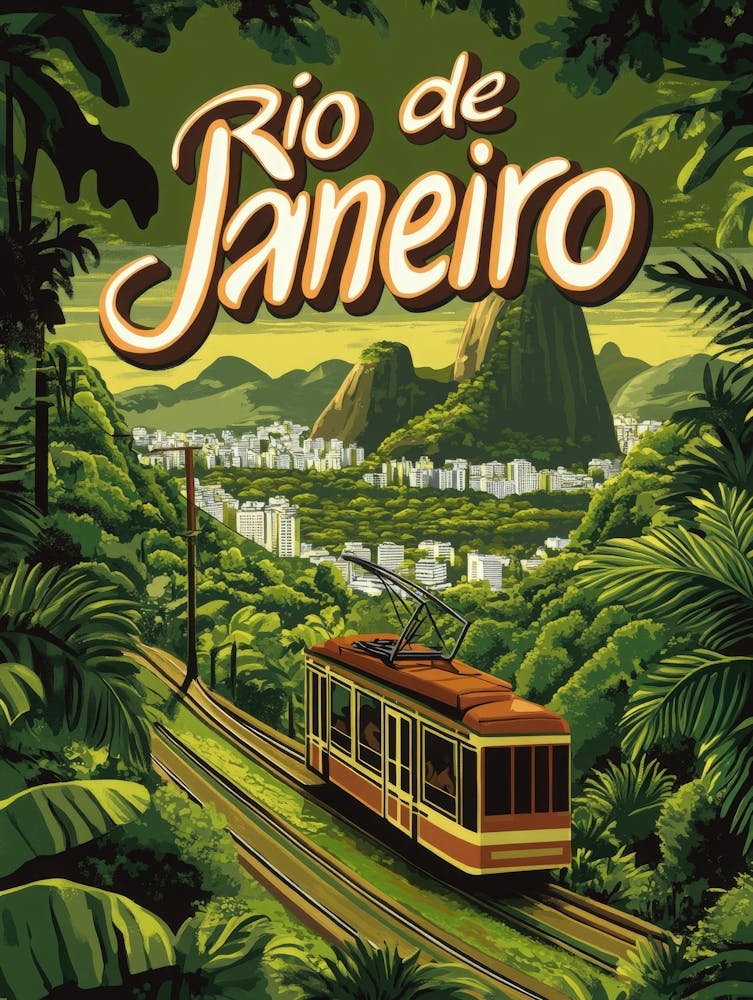 Aihrgdesign A Mid Century Modern Travel Poster For Rio De Janeiro 4