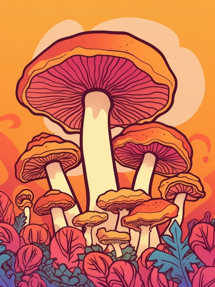 Retro Mushrooms 12