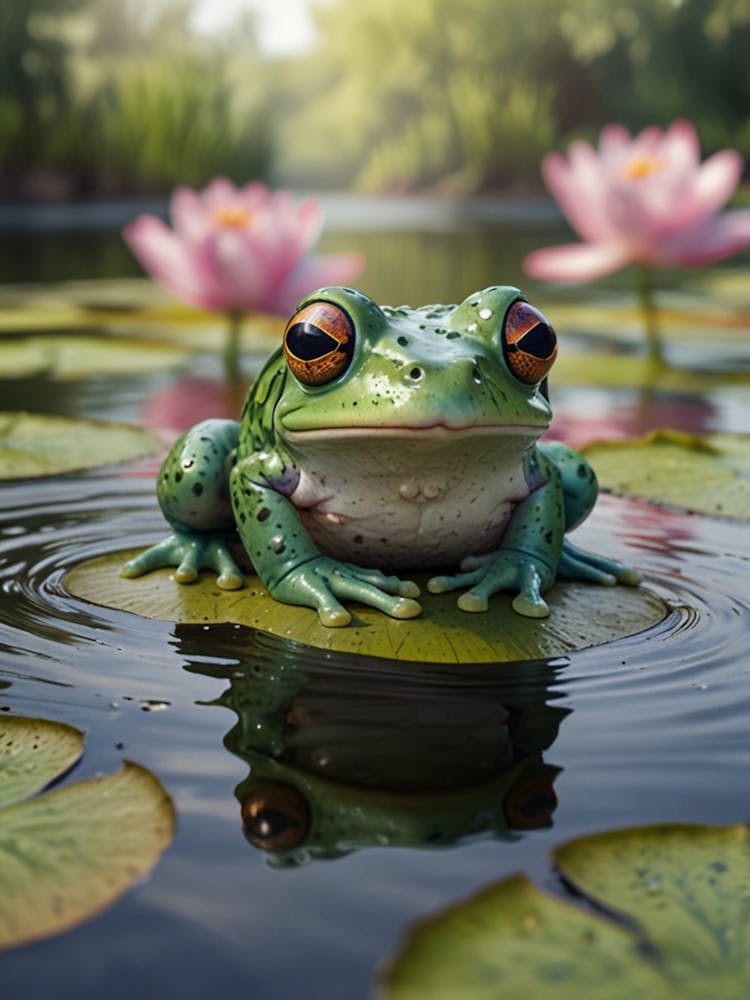 Frog In Water
