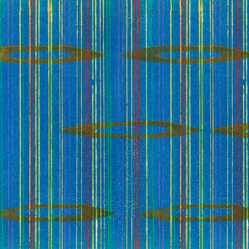 Vintage Ukiyo-e Woodblock Print Of Japanese Textile, Shima Shima, Furuya Korin (56)