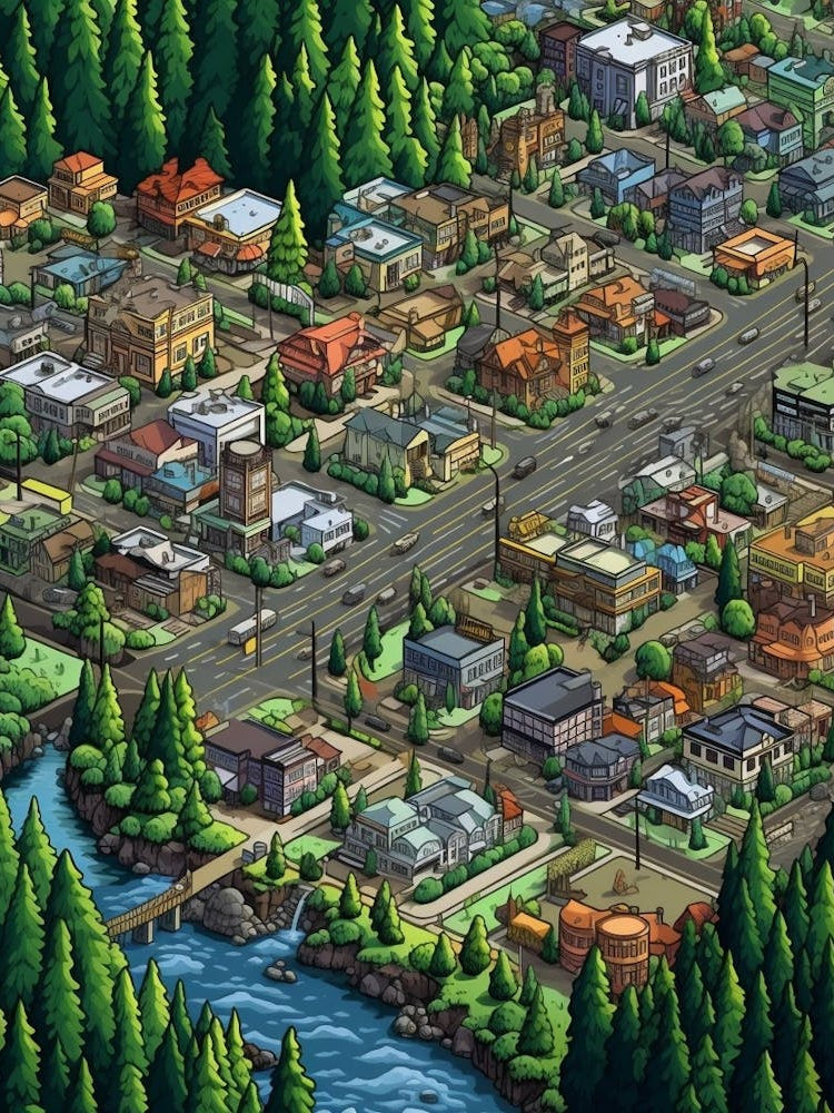 Bellingham Washington Retro Pop Art 8