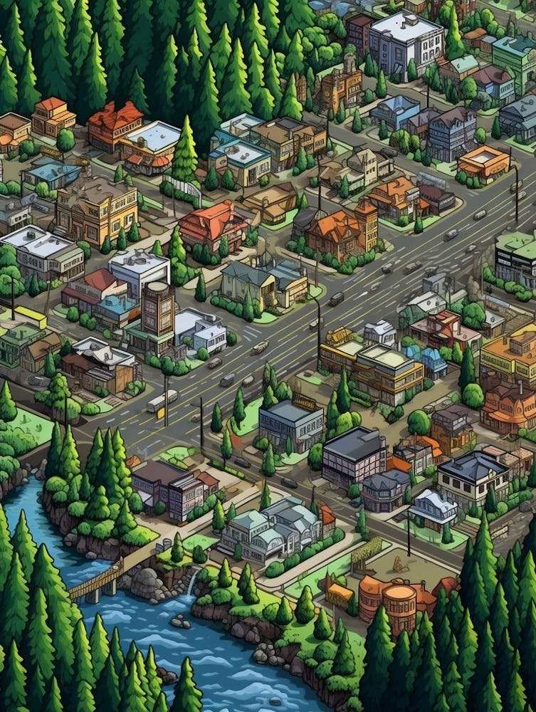 Bellingham Washington Retro Pop Art 8