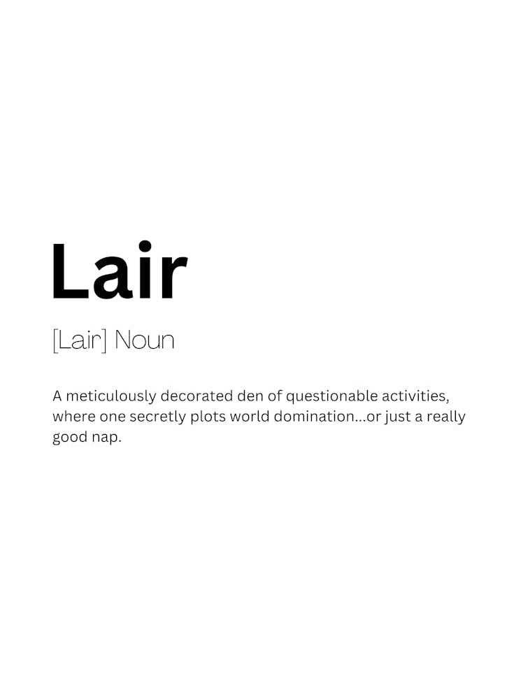 Lair Definition Meaning