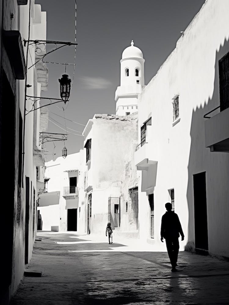 Sousse, Tunisia,, Mediterranean Black And White Photography Analogue 1