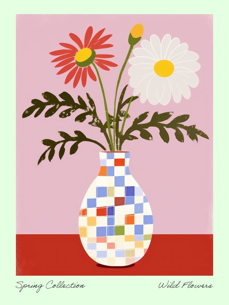 Spring Collection Wild Flowers White Tones In Vase 2