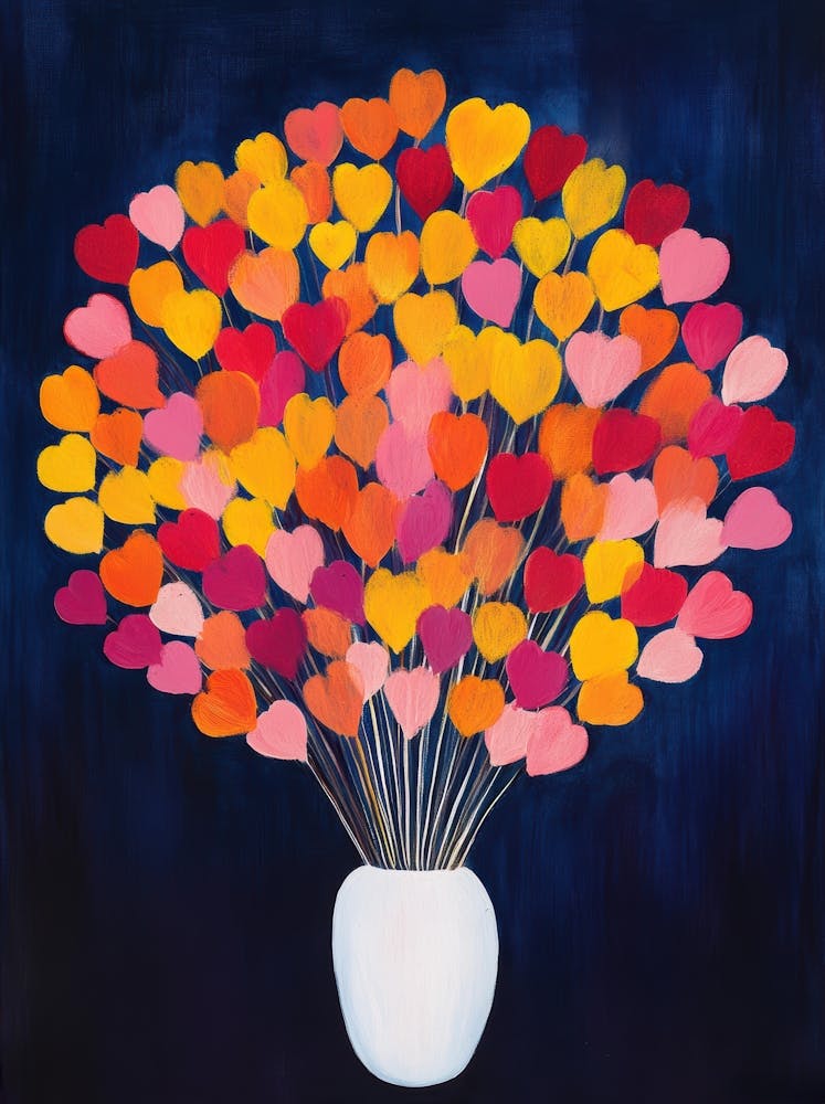 Hearts In A Vase