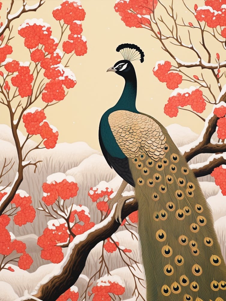 Bird Illustration Peacock 2