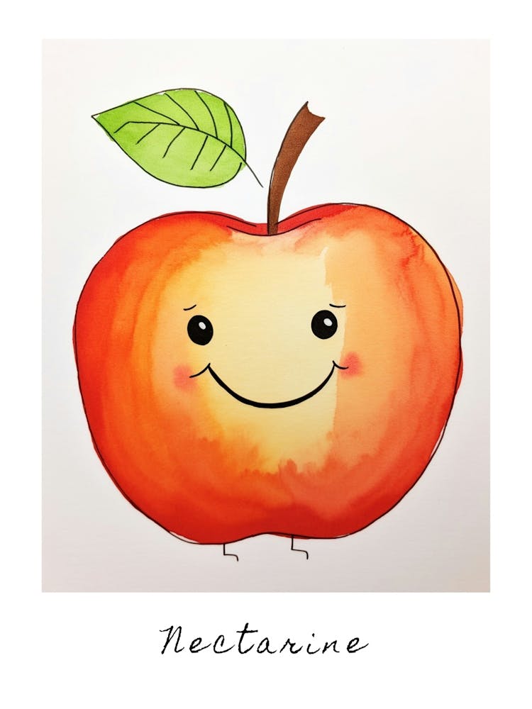 Friendly Kids Nectarine Poster