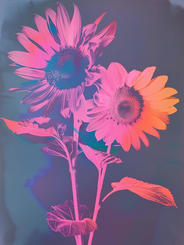 Irisierende Blume Sonnenblume 2