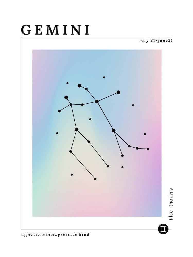 Gemini Zodiac Sign | Iridescent