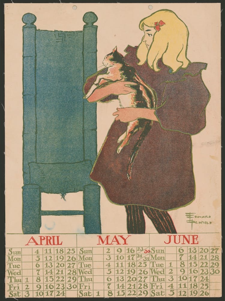 Vintage Calendar (1899), Edward Penfield