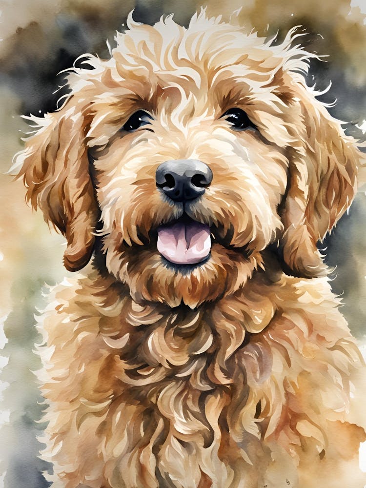Golden Retriever Watercolor Painting