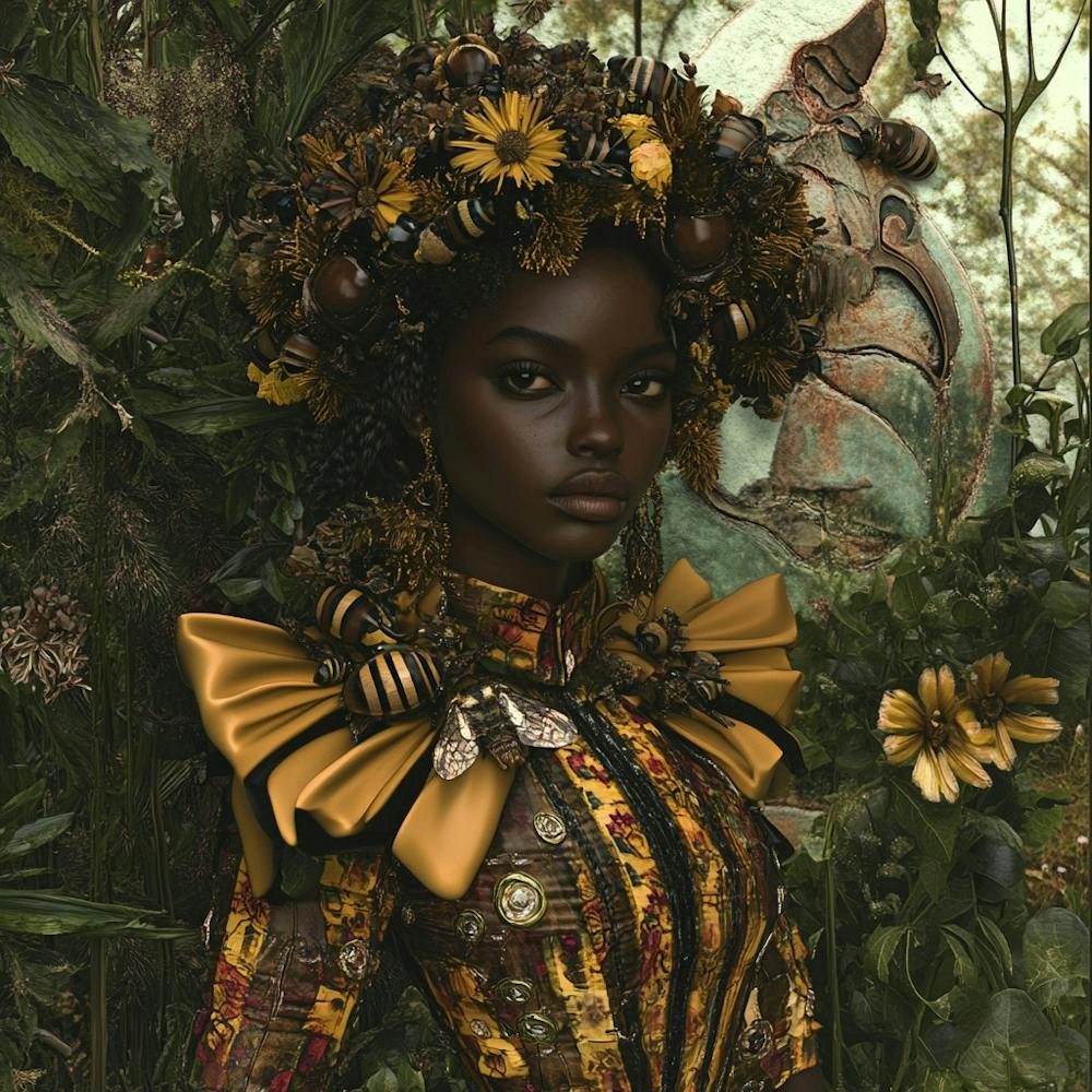 Bees Black Queen