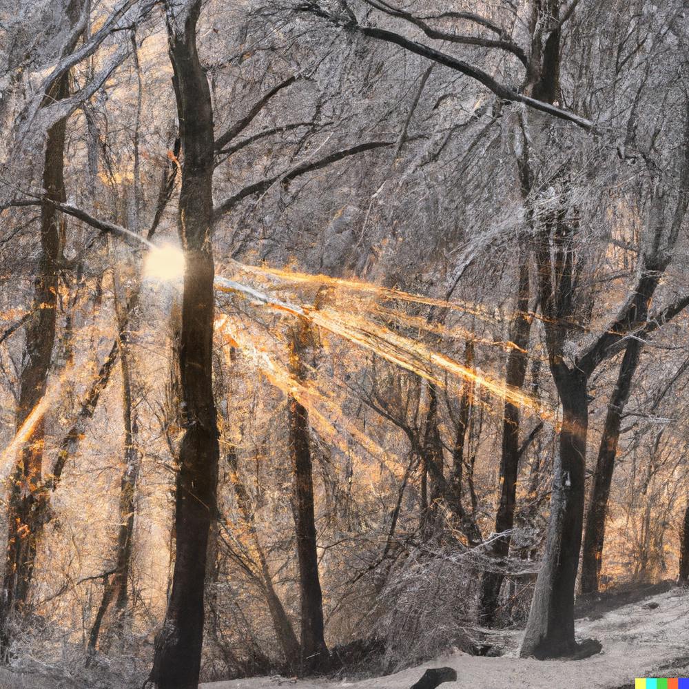 Beautiful Snowy Forest Wimter scene