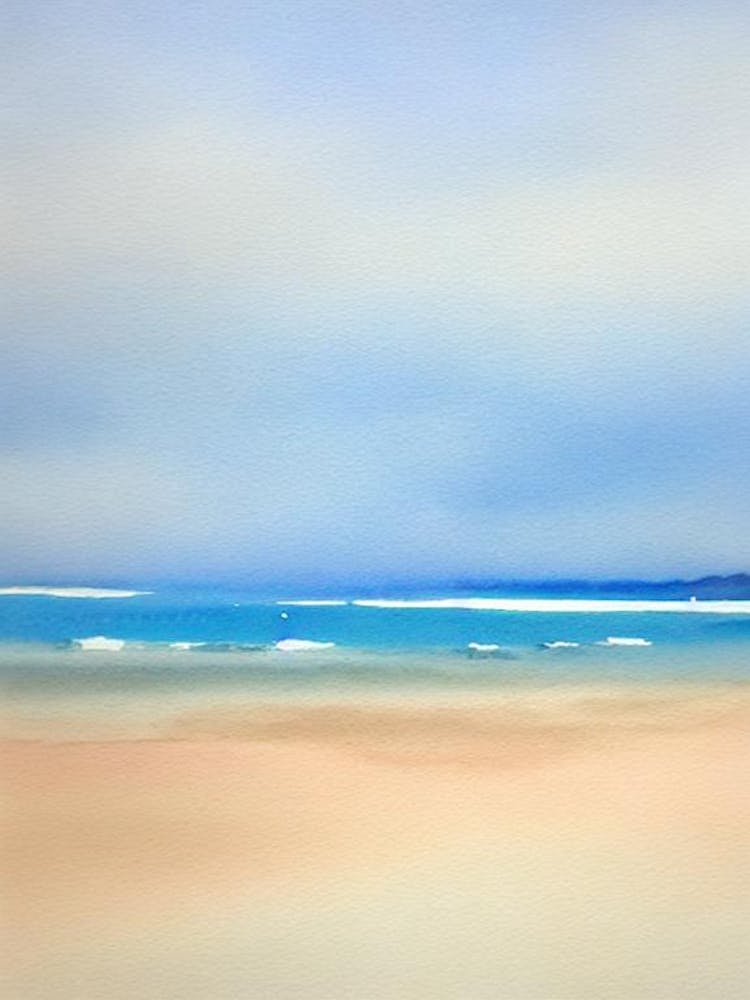 Palm Cove Beach 2, Australia Watercolour
