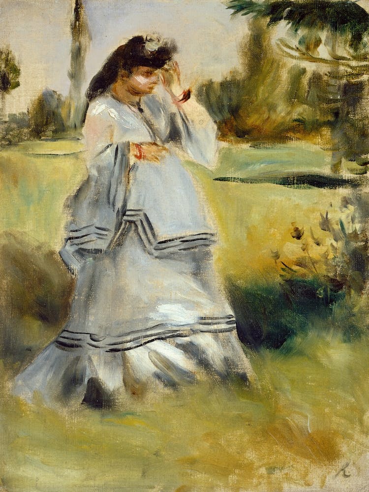 Woman In A Park (1866), Pierre Auguste Renoir