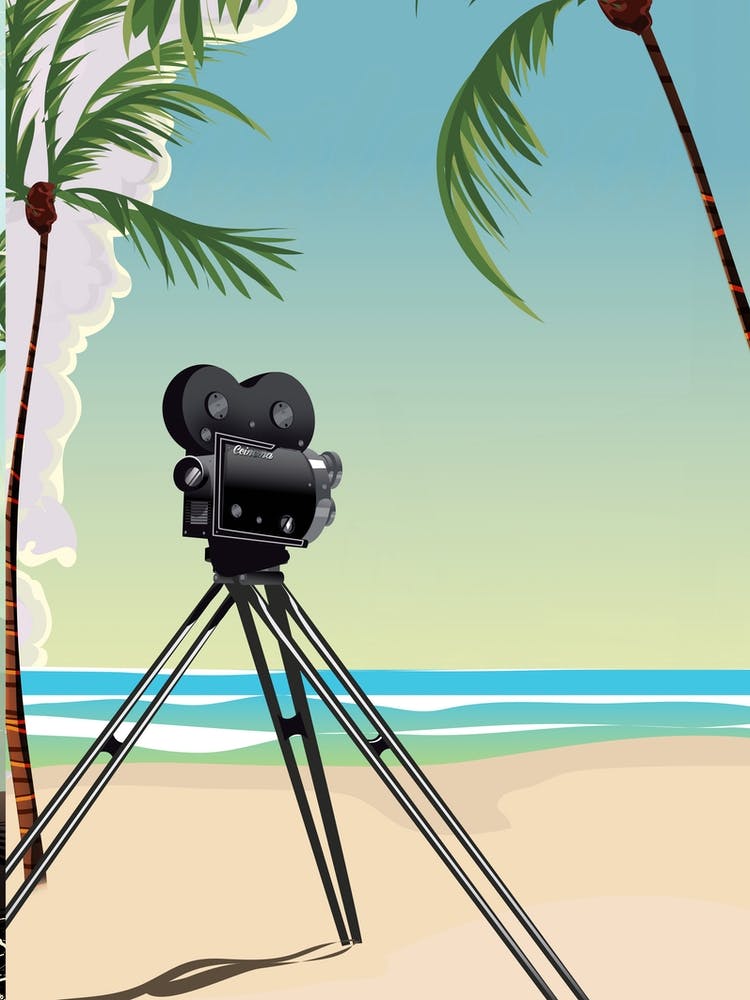 Film Camera On The Beach