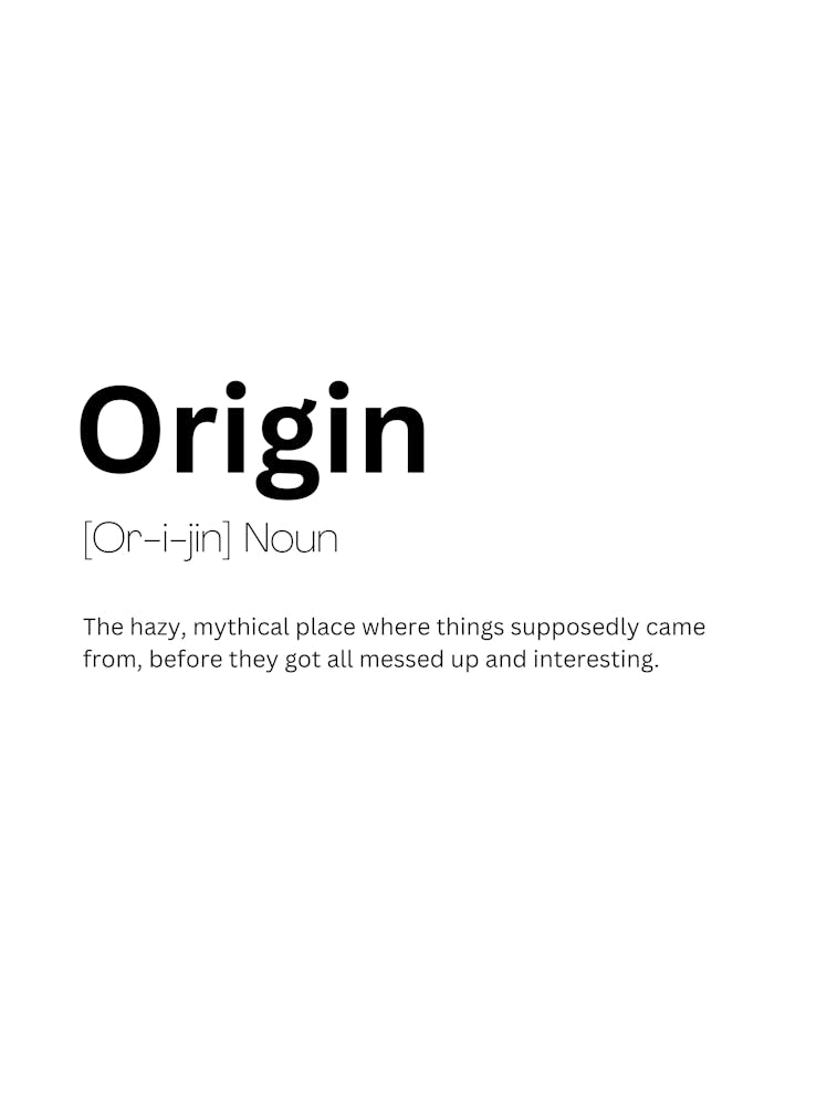 Origin Definition Meaning