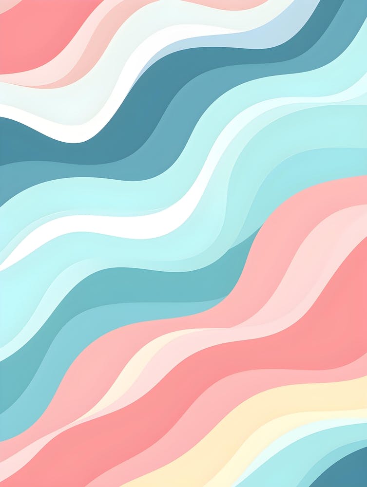 Abstract Waves in Pastel Colors 1