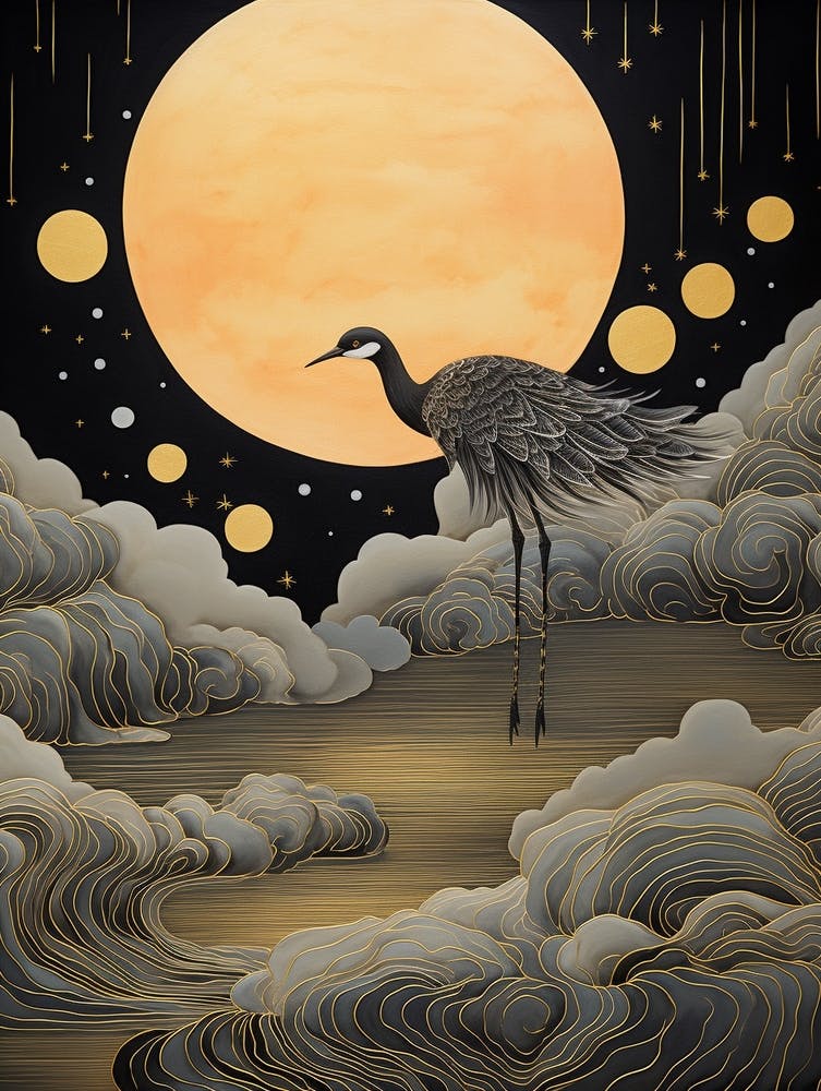 Emu 2 Gold Detail Painting