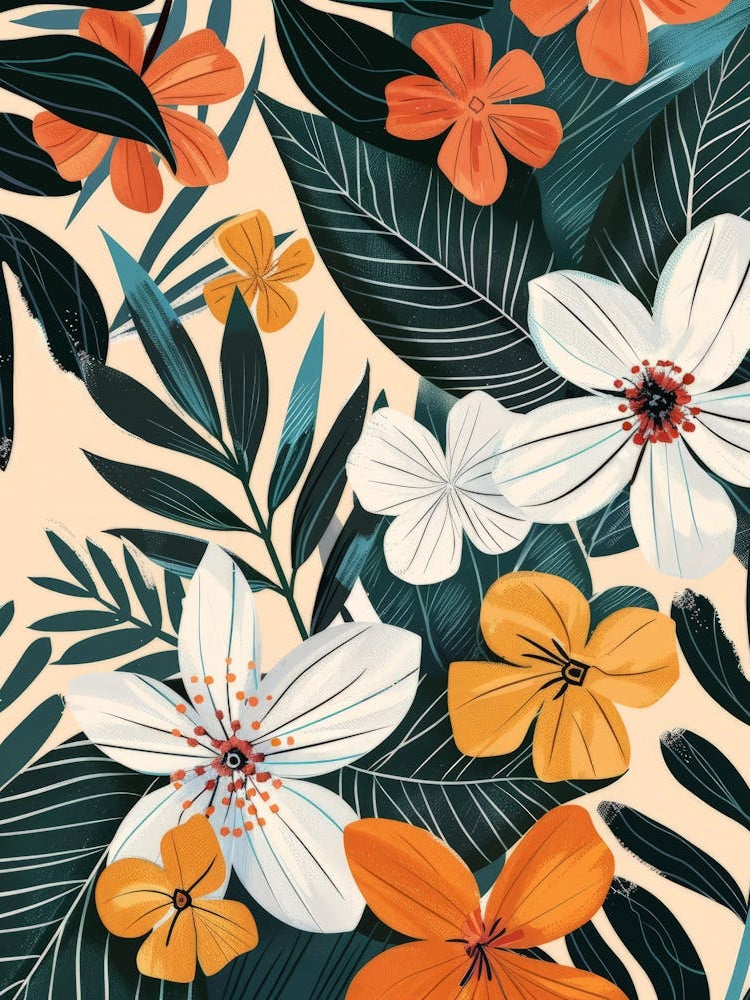 Tropical Floral Pattern 1