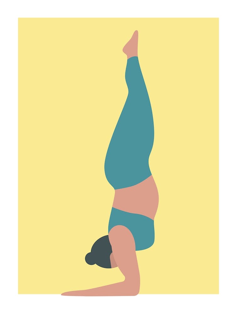 Bold coloured yoga studio