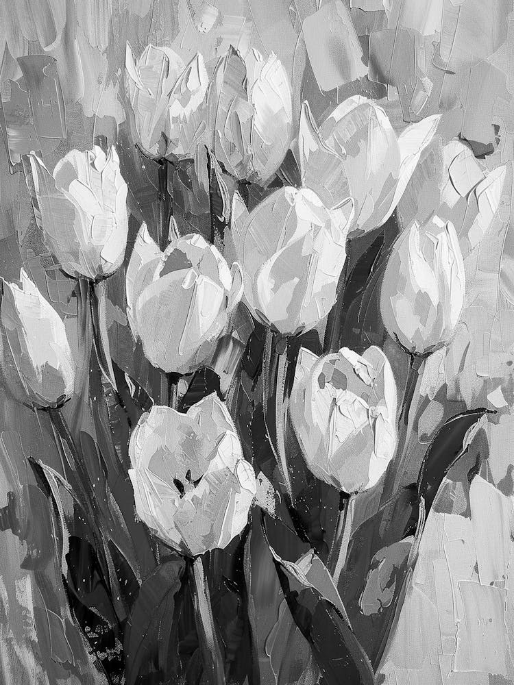 Black And White Tulips 6