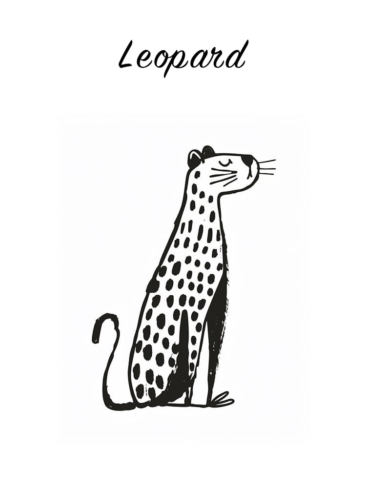 B&W Leopard 2 Poster