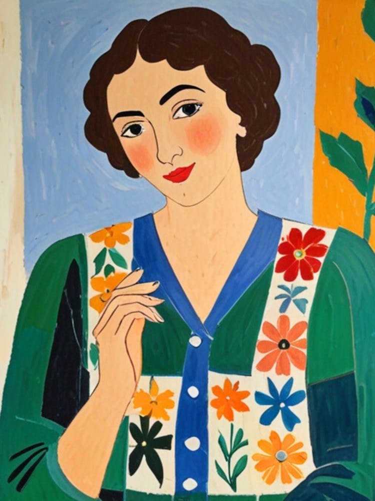 Woman With Flowers 9