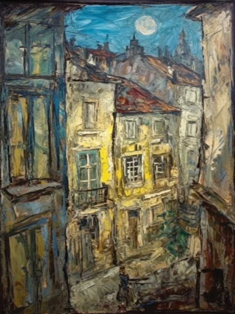 Window View Of Vienna In The Style Of Expressionism 2