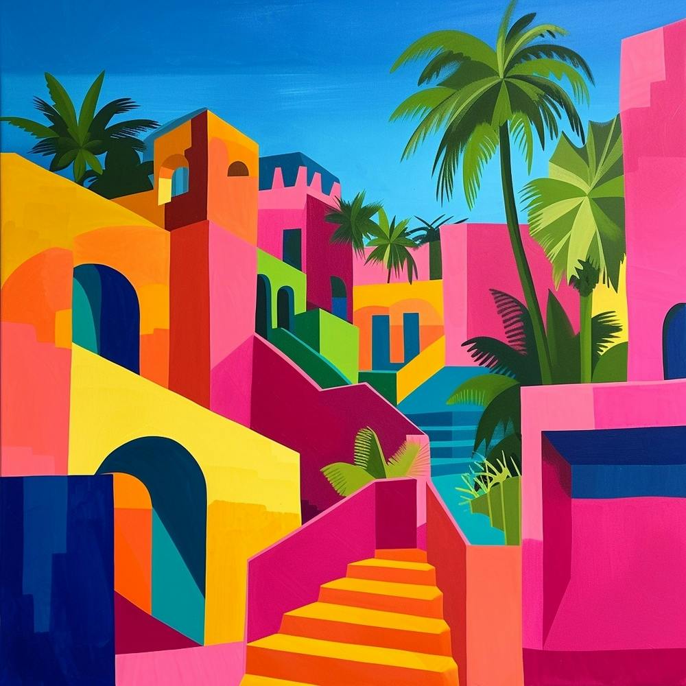 Abstract Travel Collection Cancun Mexico 2