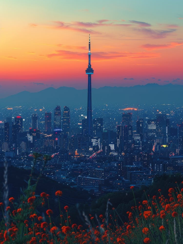 Toronto Skyline At Sunset