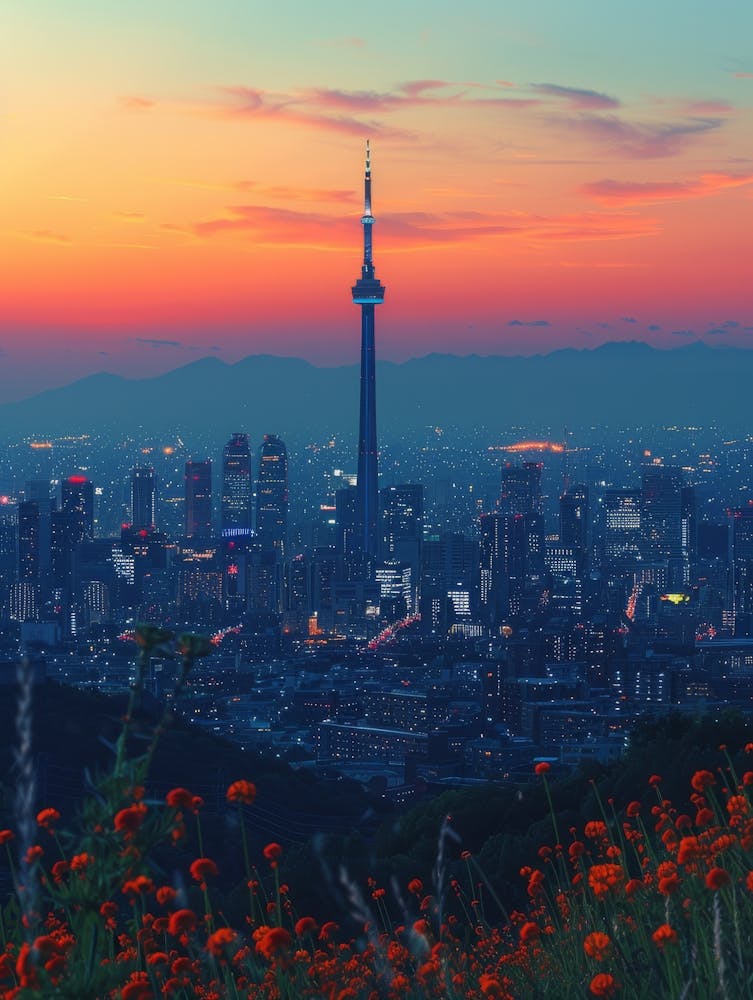 Toronto Skyline At Sunset