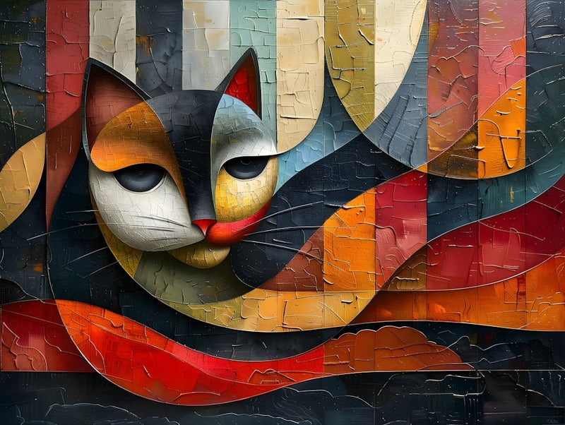 Cat Painting, Cubism