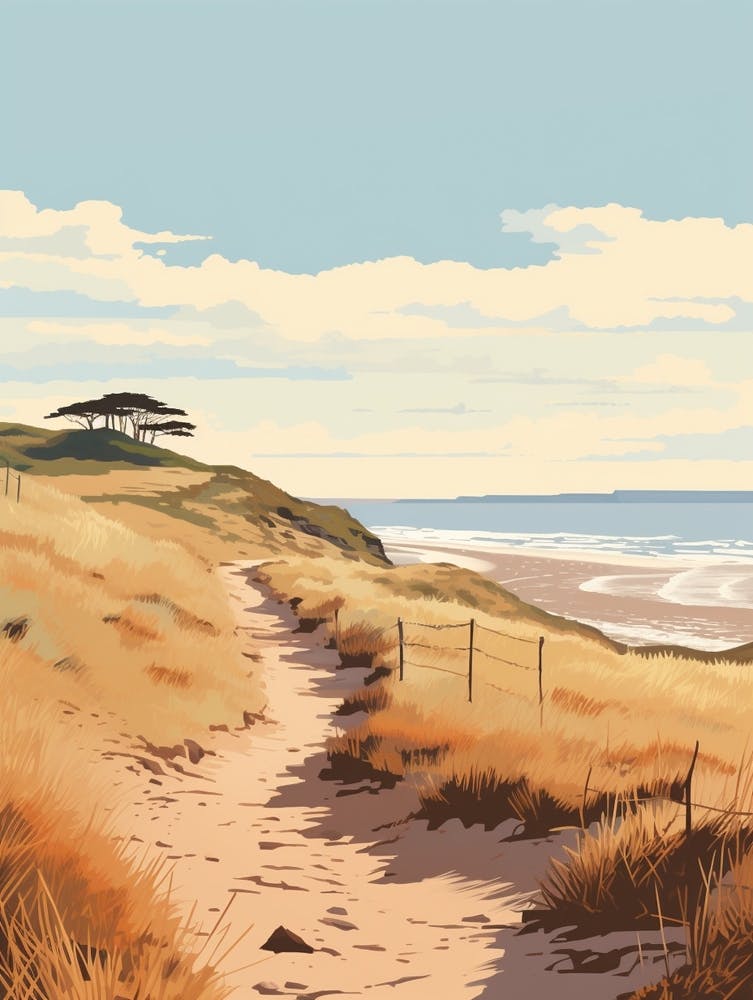 The Northumberland Coast Path England 2 Hiking Trail Landscape