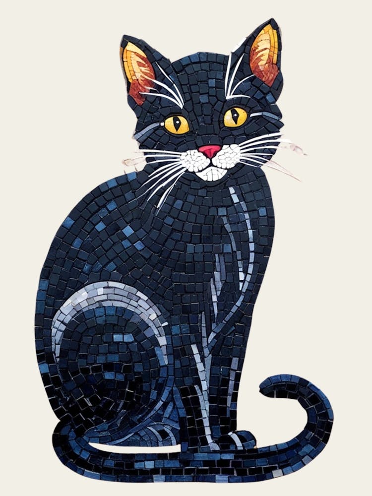 Black Cat Mosaic 4
