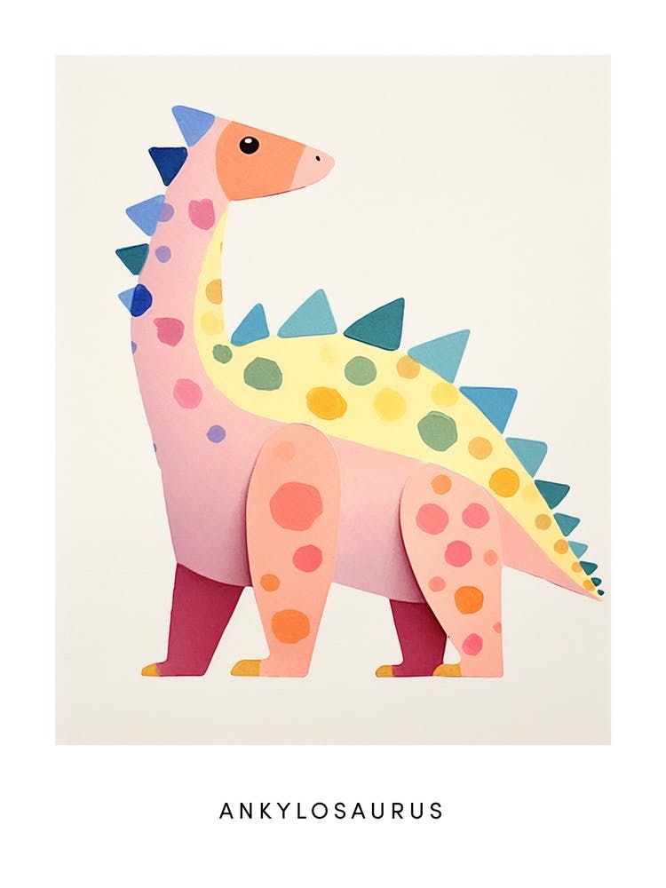 Nursery Dinosaur Art Ankylosaurus 8 Poster