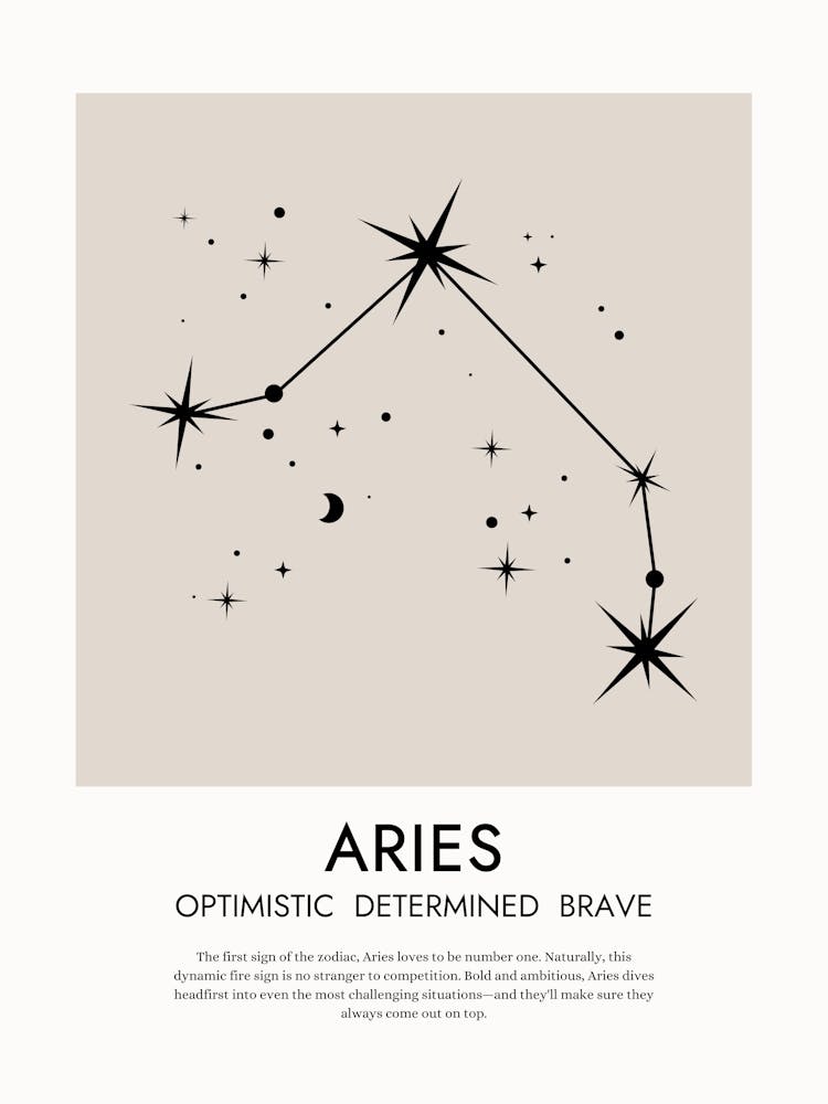 Aries Zodiac Print