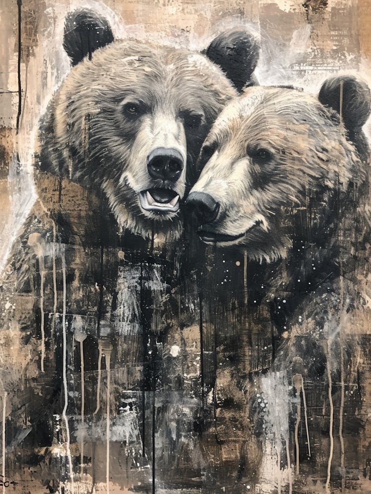 Kitsch Bear Painting 2