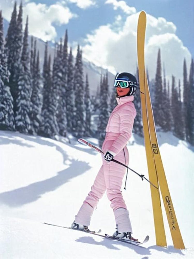 Val D'Isère, France Glamour Ski Skiing Poster