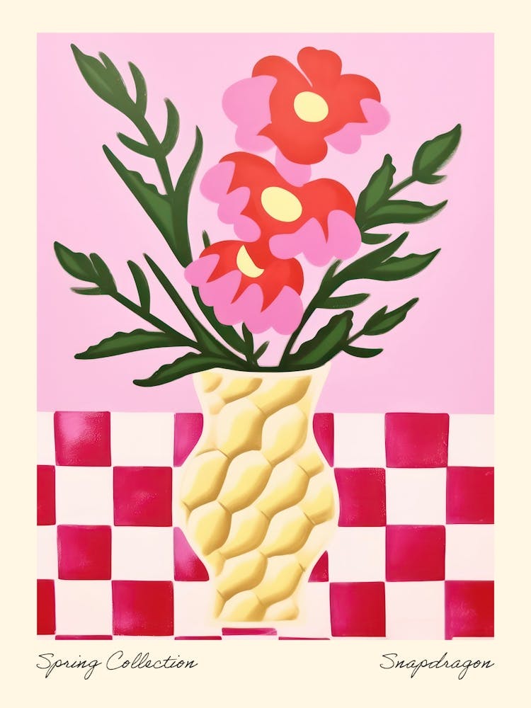Spring Collection Snapdragon Flower Vase 3
