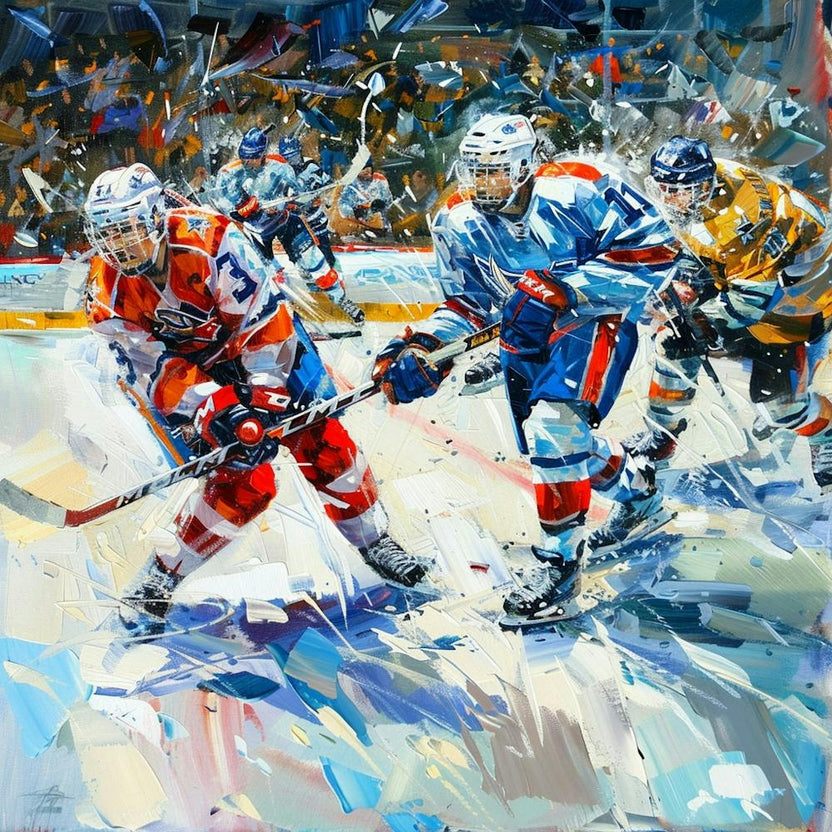 A Ice Hockey Match Oil Painting Illustration 1718701190 4