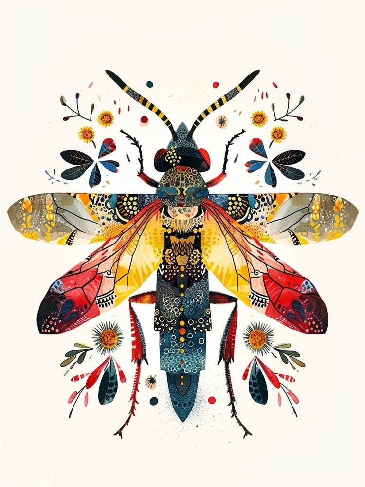 Colourful Insect Illustration Hornet 10