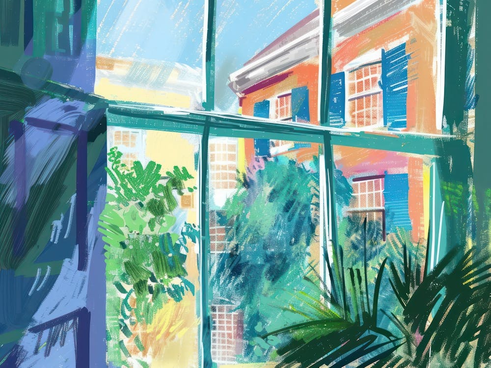Charleston From The Window View Painting 4