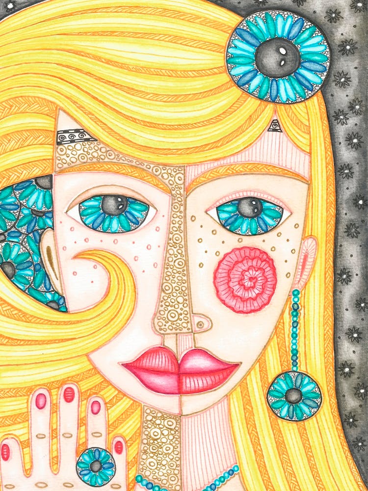 Turquoise Eyes And Gems