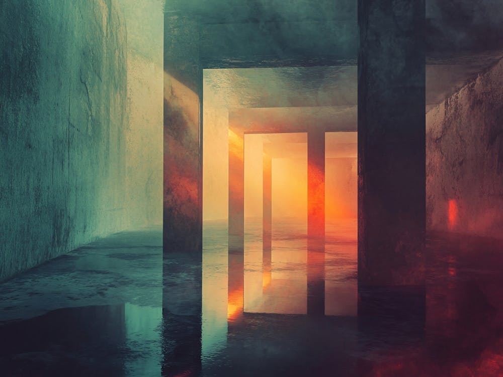 Abstract Hallway Sunray