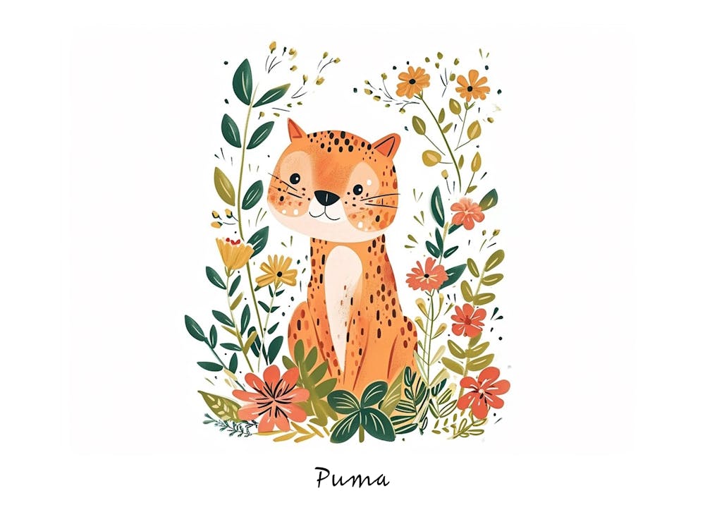 Little Floral Puma 3 Poster