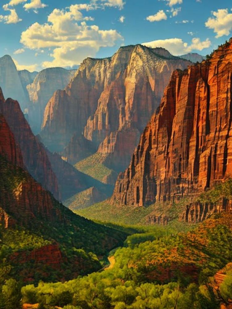 Zion National Park United States Of America Vintage Poster