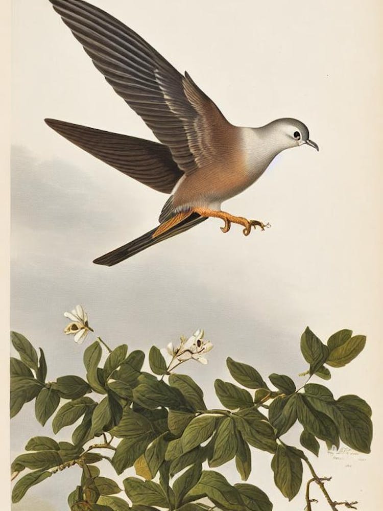 Dove James Audubon Vintage Style Bird