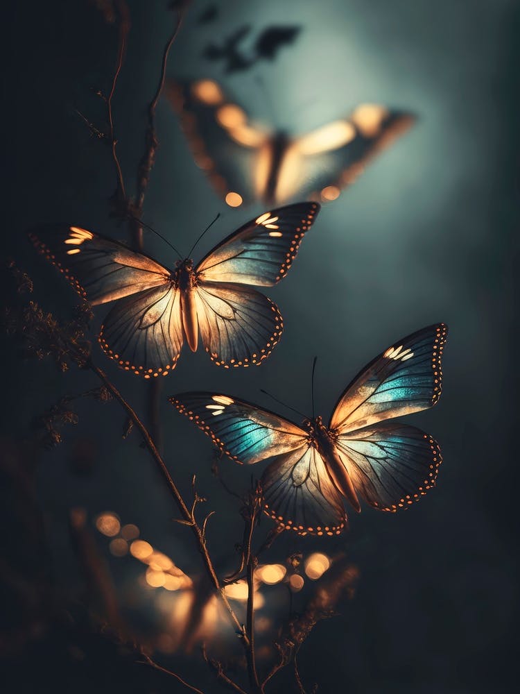 Glowing Butterflies